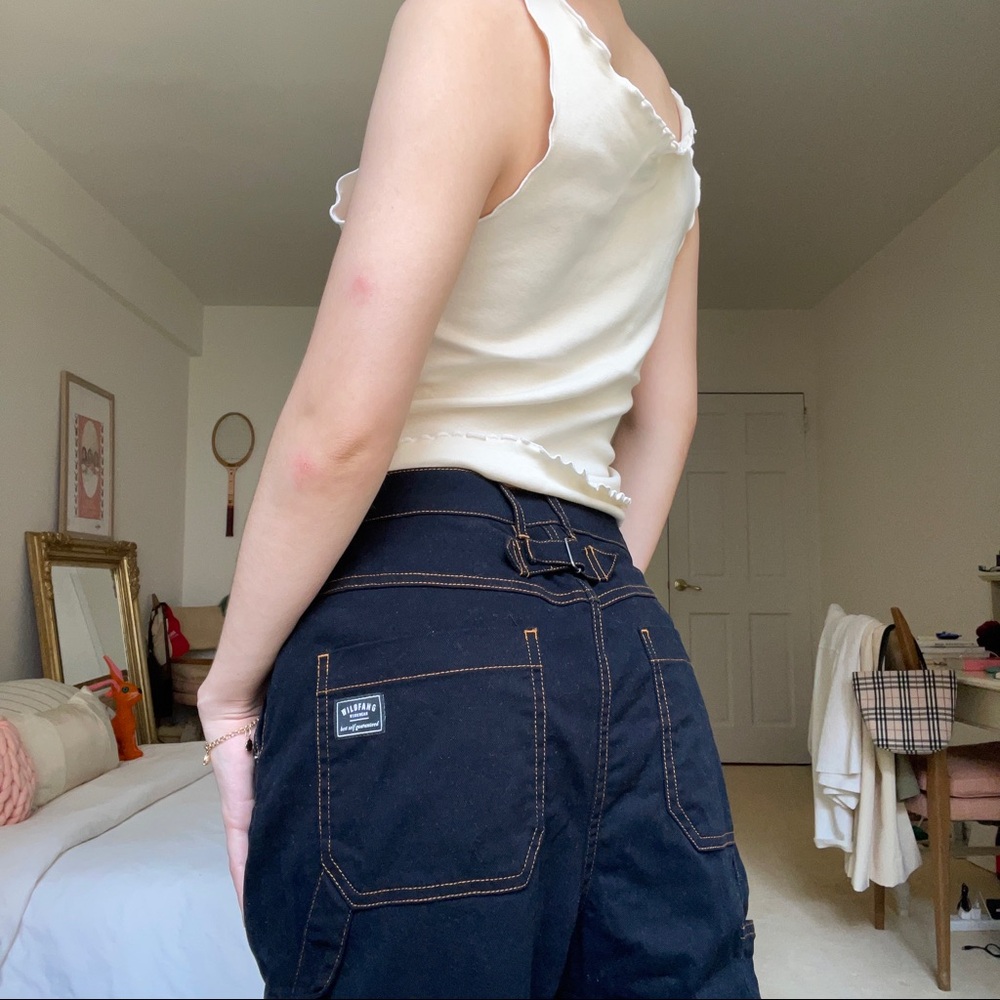 Black Wildfang Work Pant with Back Buckle